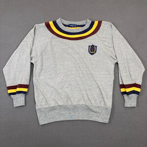 Vintage Ralph Lauren Sweater Medium Grey Tennis Polo Crest Pullover Crewneck‎